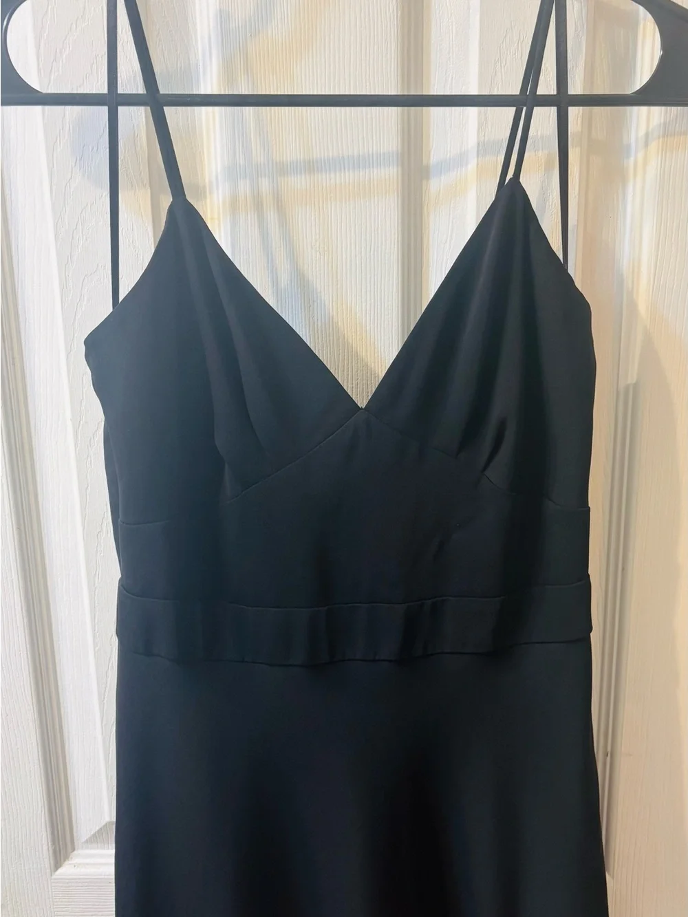 J. Crew Black Maxi Slip Dress with V-Neck